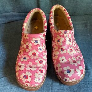 Dr. Martens Pink Floral Slip-Ons